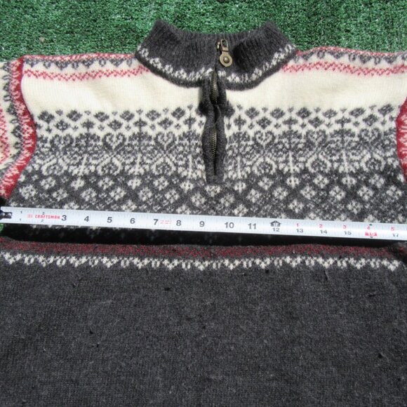 Vintage Windfjord Classic 100% Wool 1/4 Zip Sweater Men's Size Small - Picture 3 of 10